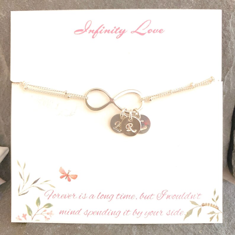 Custom Initial Charm Bracelet Family Initial Bracelet Friends Etsy