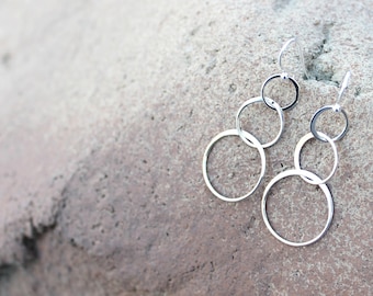 INFINITY Earrings, Sterling Silver earrings, Drop, Dangle, Valentine's GIFT
