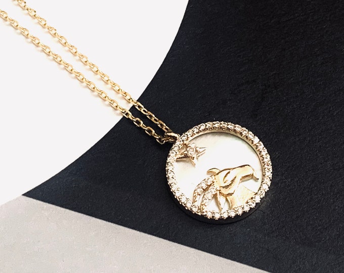Gold Zodiac Necklace, Constellation Necklace, Astrology Celestial Jewelry, Personalized Gift for her, birthday Gifts for Her