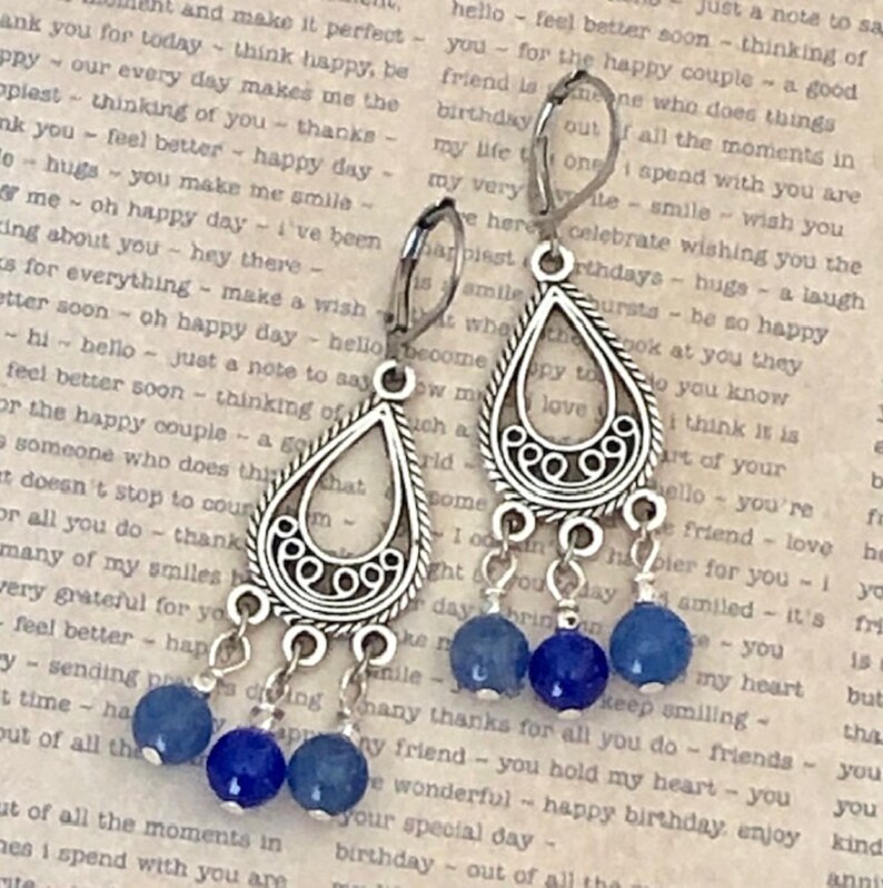 Boucles D'oreilles Pendantes Goutte Arabesques