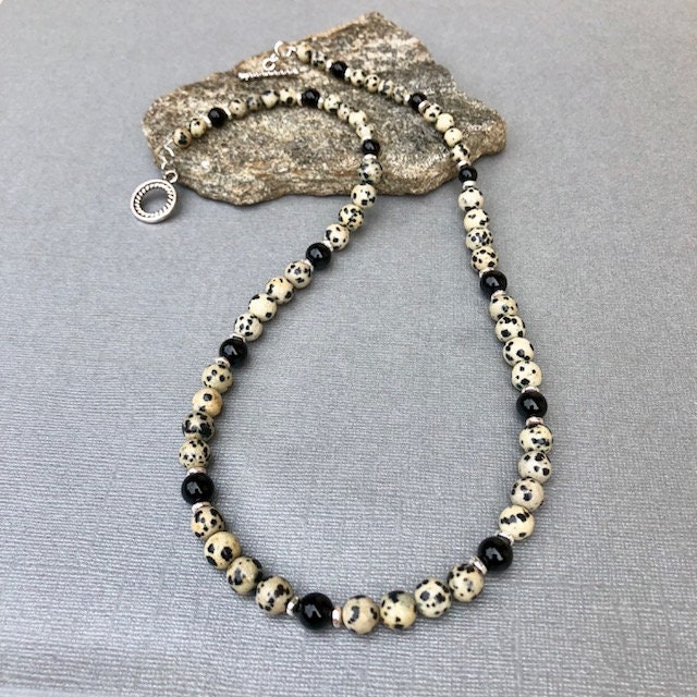 Dalmatian Bead Necklace
