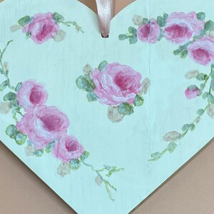 HP Shabby Cottage Chic Romantic Hand Painted White Distressed Pink ...