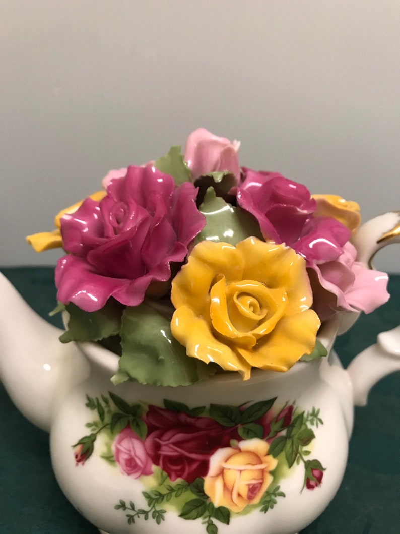 Rare Royal Doulton Royal Albert Old Country Roses China Teapot Etsy