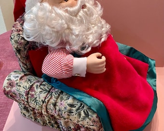 Vintage Telco Animated Motionette Sleeping Snoring Whistles Santa