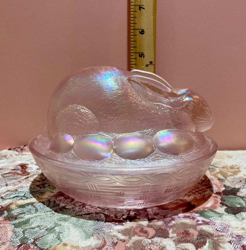 Rare Fenton Art Glass Collectors Iridescent Pink Carnival Glass Pink ...