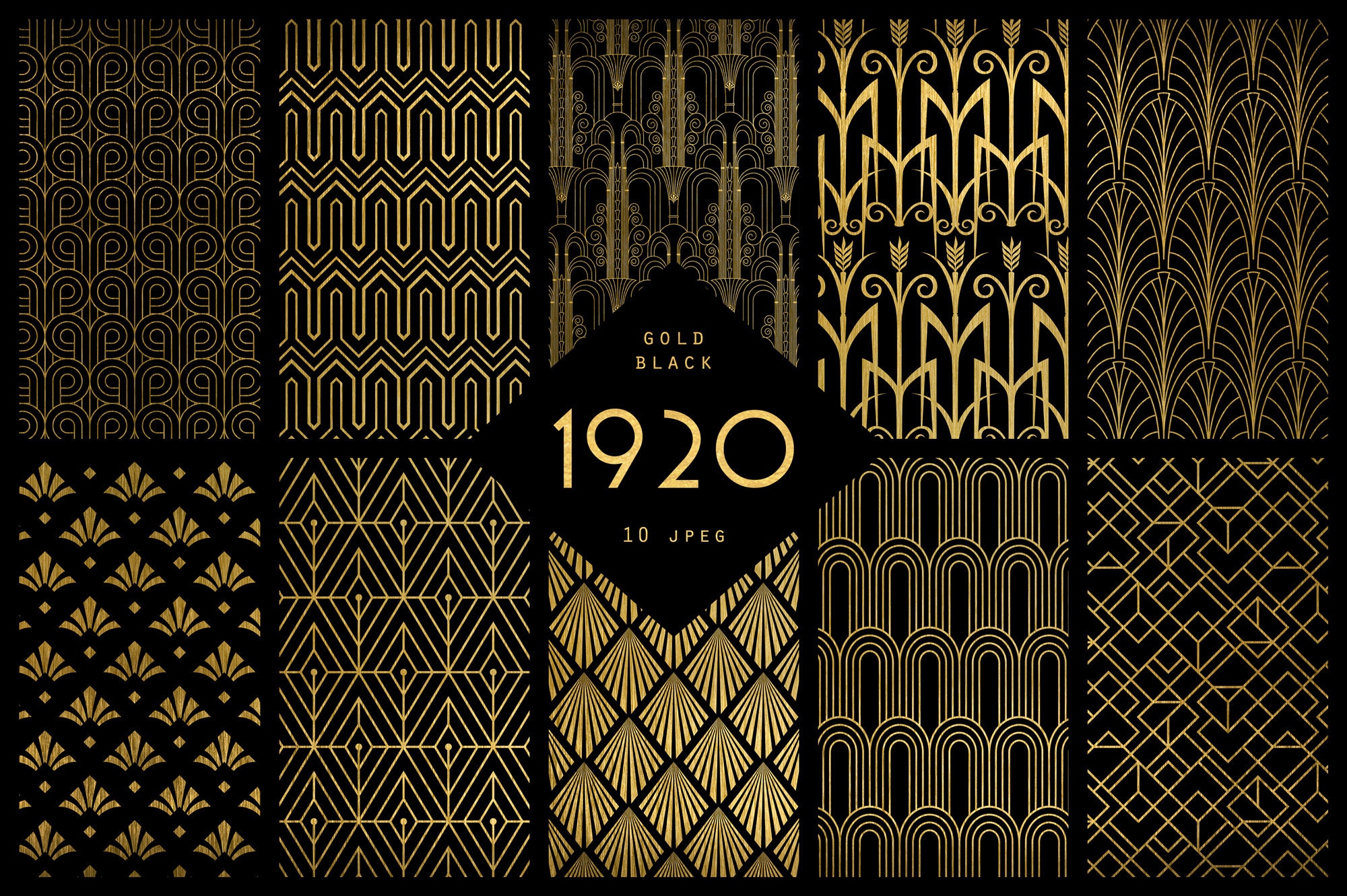 Deco Martini, Gatsby Gold – The Pattern Collective