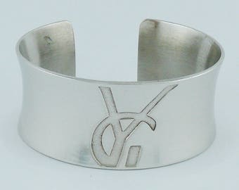 Vintage Sterling Silver Cuff Bracelet Yves Saint Laurent