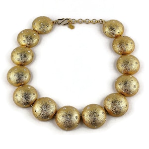 CHRISTIAN DIOR * Vintage Gold Toned Starlight Necklace