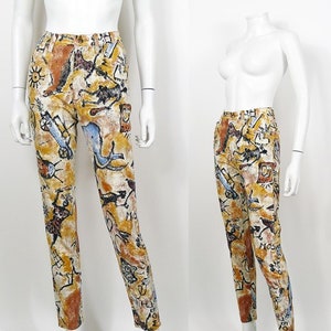 MOSCHINO * Vintage 90s Cave Paintings Trousers