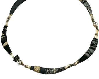 Vintage Jewelled Silver Tone Necklace Christian Lacroix