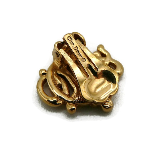 アクセサリー Christian Dior logo earrings Vintage CHRISTIAN DIOR Logo Earrings Silver 1668945 | FASHIONPHILE