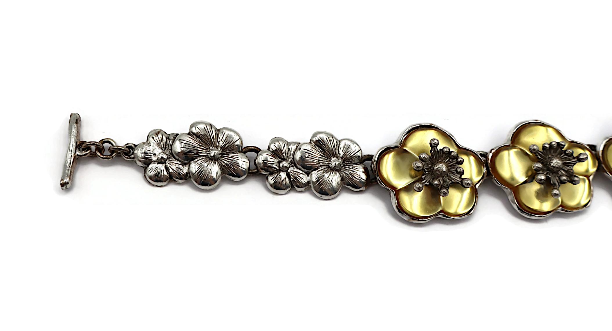 Vintage Silver Tone Resin Flower Necklace Kenzo - Etsy
