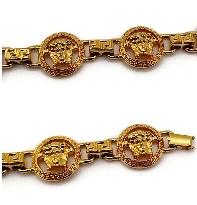 GIANNI VERSACE * Vintage Gold Tone Medusa Bracelet - Etsy