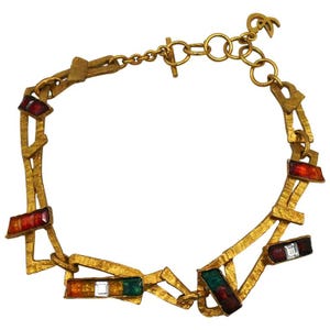 CHRISTIAN LACROIX * Vintage Necklace Rainbow Collection