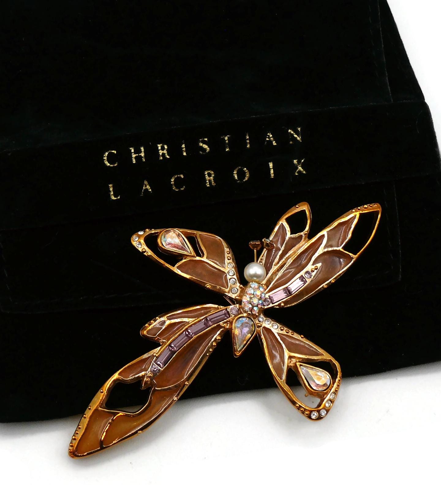 CHRISTIAN LACROIX * ヴィンテージ エナメル蝶ブローチ - Etsy 日本