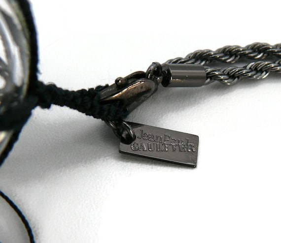 アクセサリー JEAN PAUL GAULTIER necklace Glass Cord JEAN PAUL GAULTIER * Glass Ball Net Tassel Pendant Necklace