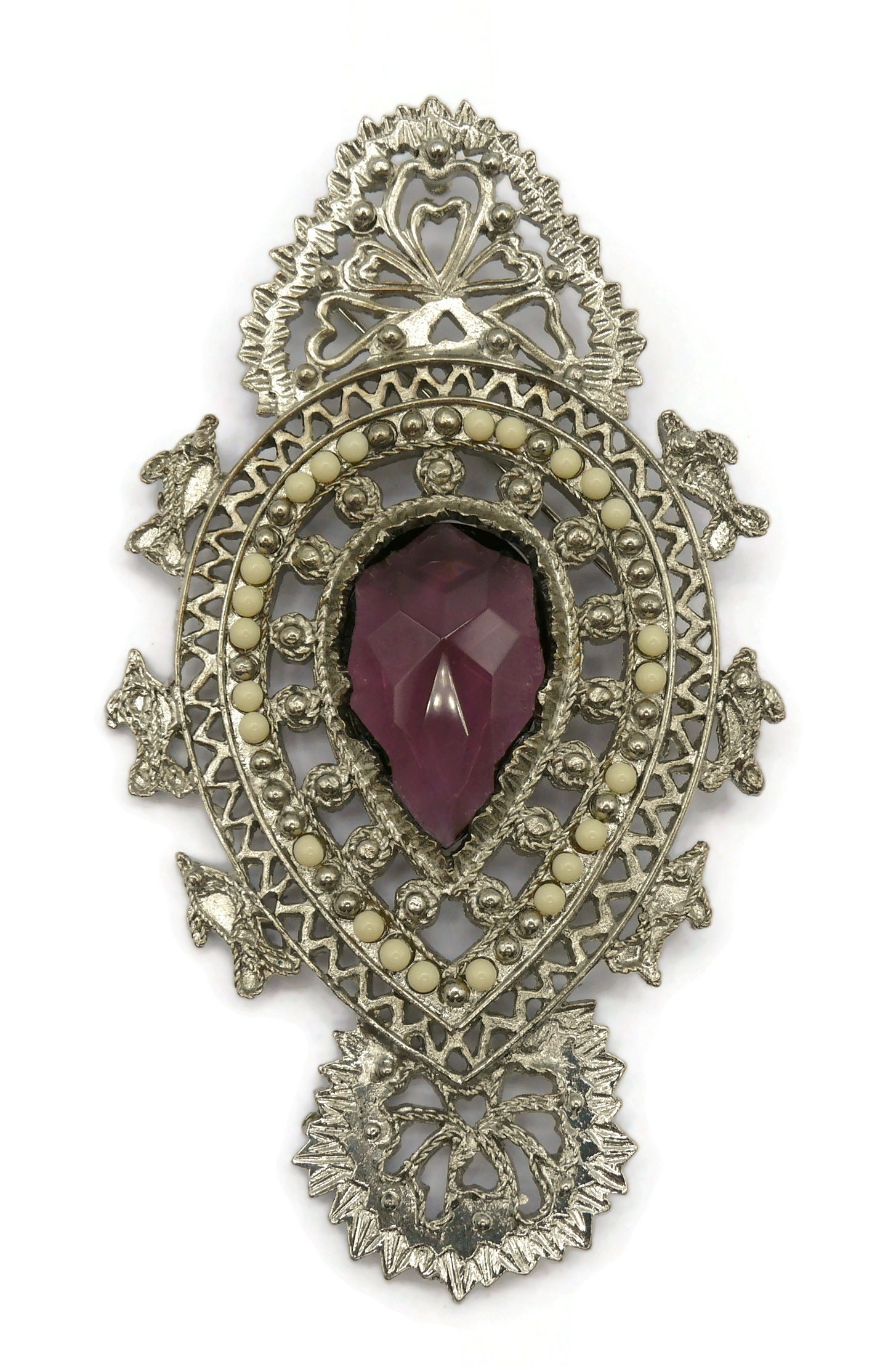 CHRISTIAN LACROIX * 重要なヴィンテージ インディアン風ブローチ