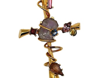 Impressive Vintage Christian Lacroix Goldtone Brooch - Etsy