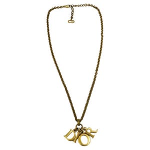 CHRISTIAN DIOR * Vintage D I O R Pendant Necklace