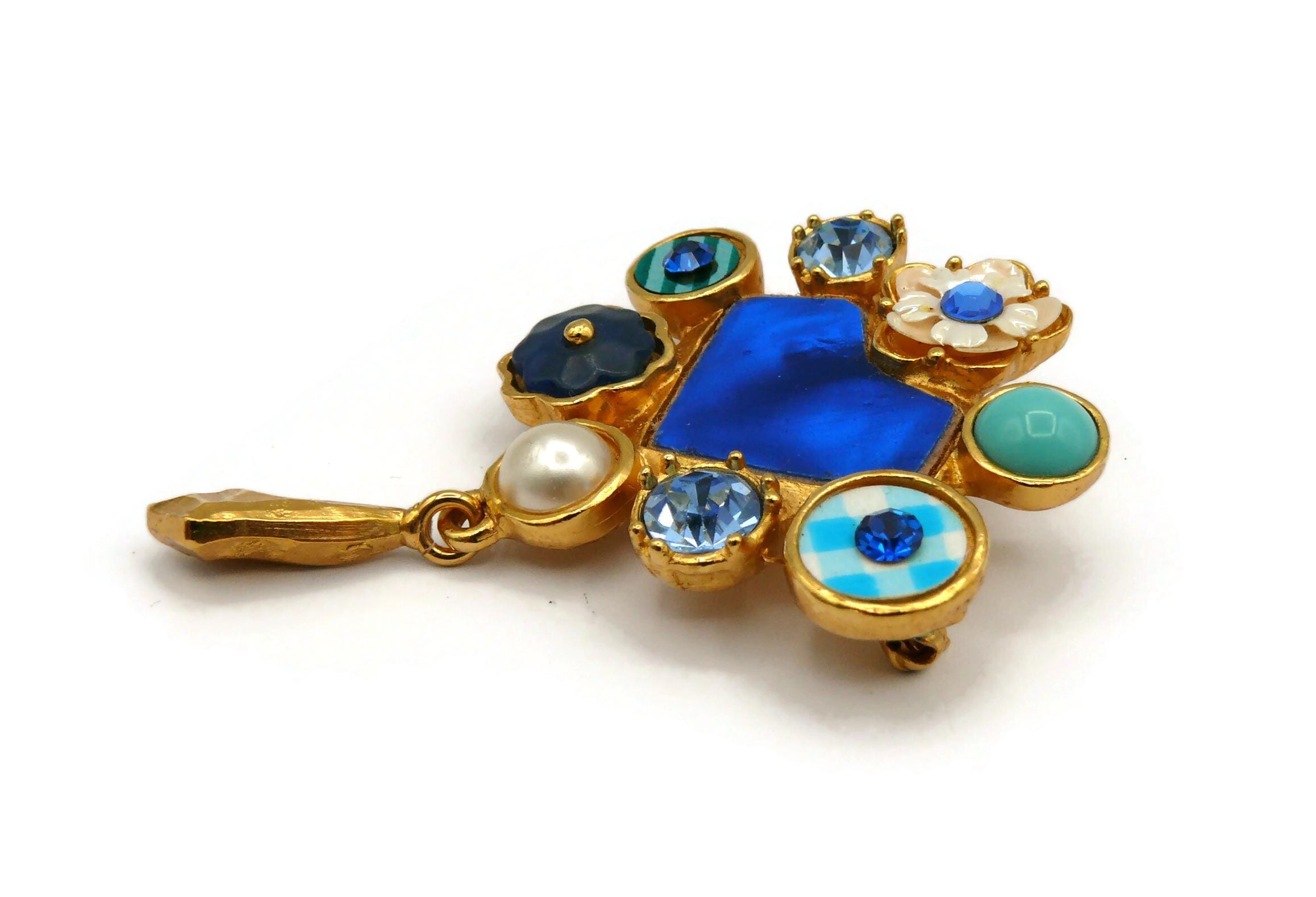 CHRISTIAN LACROIX * ヴィンテージ ブルー ハート ブローチ - Etsy 日本