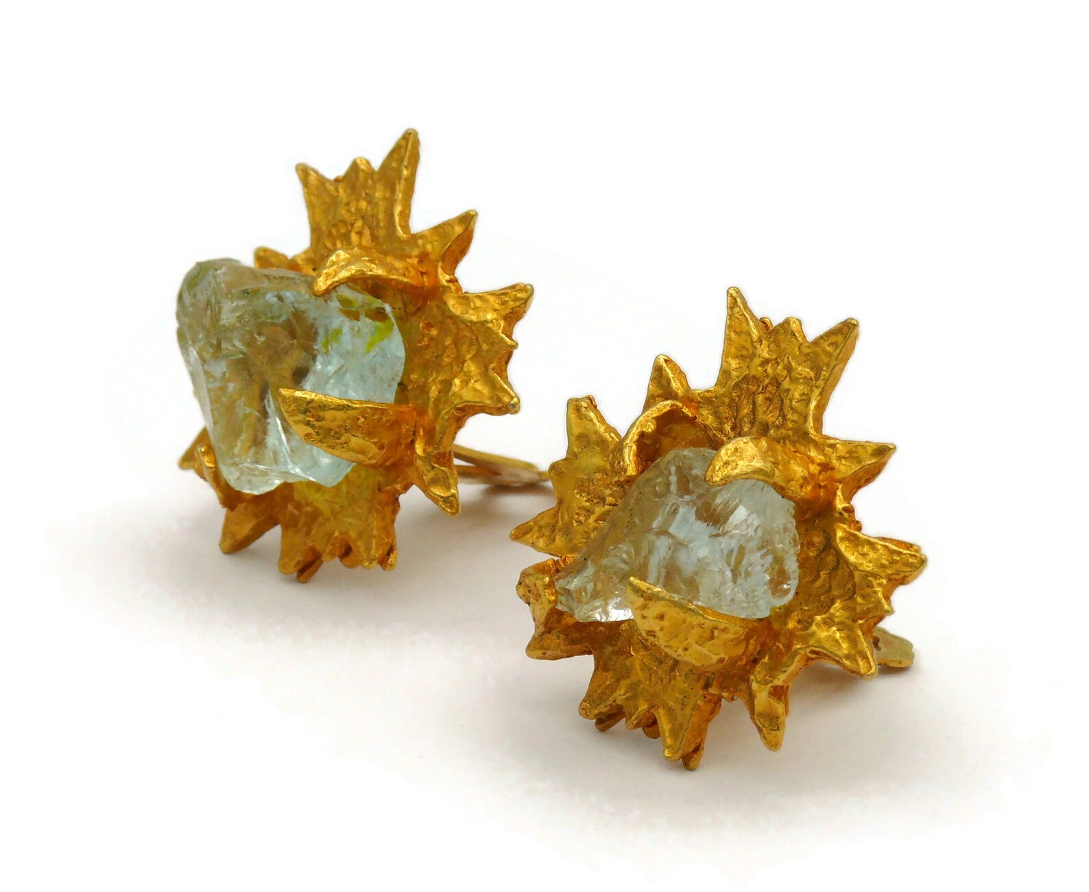 PAIRE DE BOUCLE D'oreille Micro Mosaique Grand Tour 19Th Antique Earing