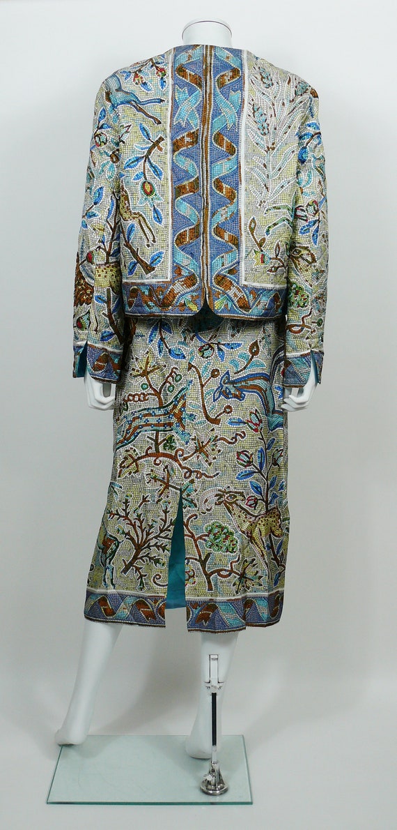 HERMES * Vintage Pavement Silk Print Jacket and S… - image 6