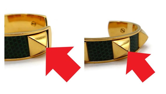 アクセサリー Hermes leather bangles HERMES * Medor Green Leather Bangle Bracelet - Etsy