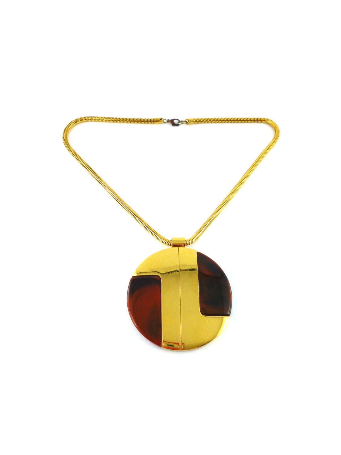Lanvin chunky necklace 1970s geometric design – Vintage Le Monde