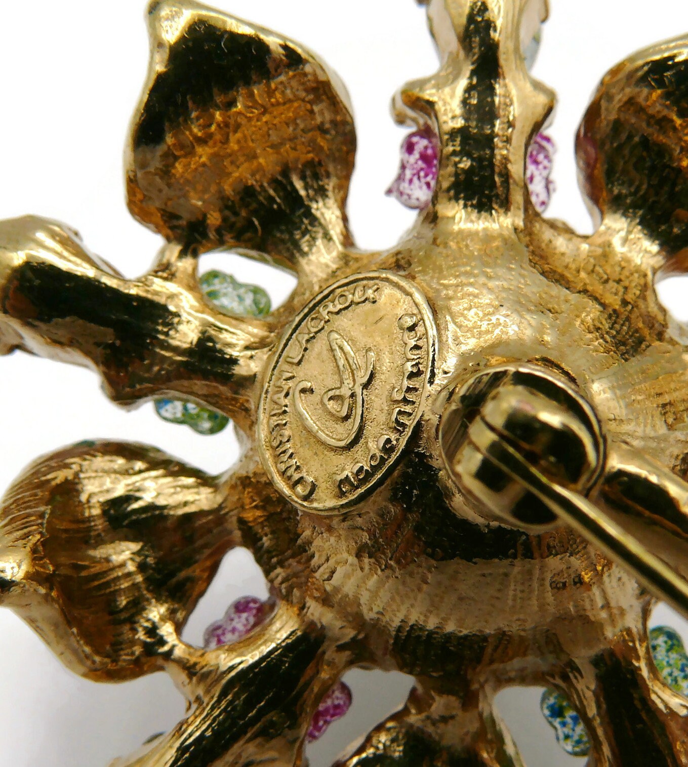 CHRISTIAN LACROIX * Vintage Jewelled Flower Brooch - Etsy