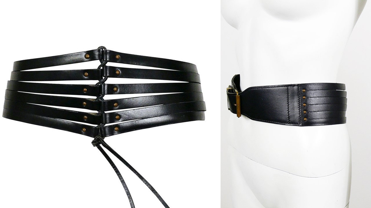 【ALAIA】 Corset belt Vienne leather corset belt in black - Alaia | Mytheresa