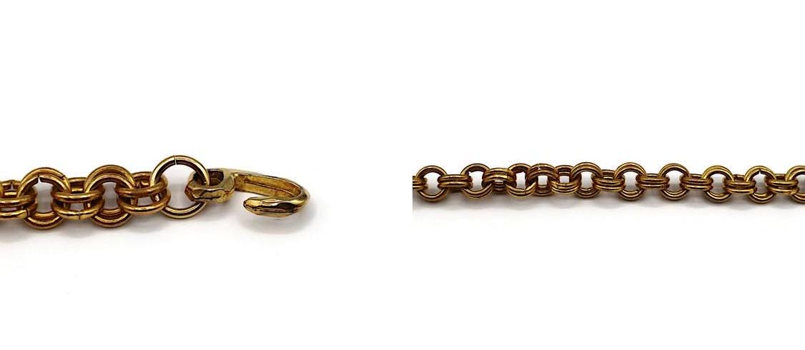 CHRISTIAN LACROIX * Vintage Massive Gold Tone Baroque Cross