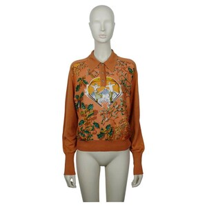 HERMES * Vintage Neige d&#39;Antan Silk & Cashmere Sweater