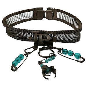 JEAN PAUL GAULTIER * Vintage Oxidized Metal Mesh Choker Necklace