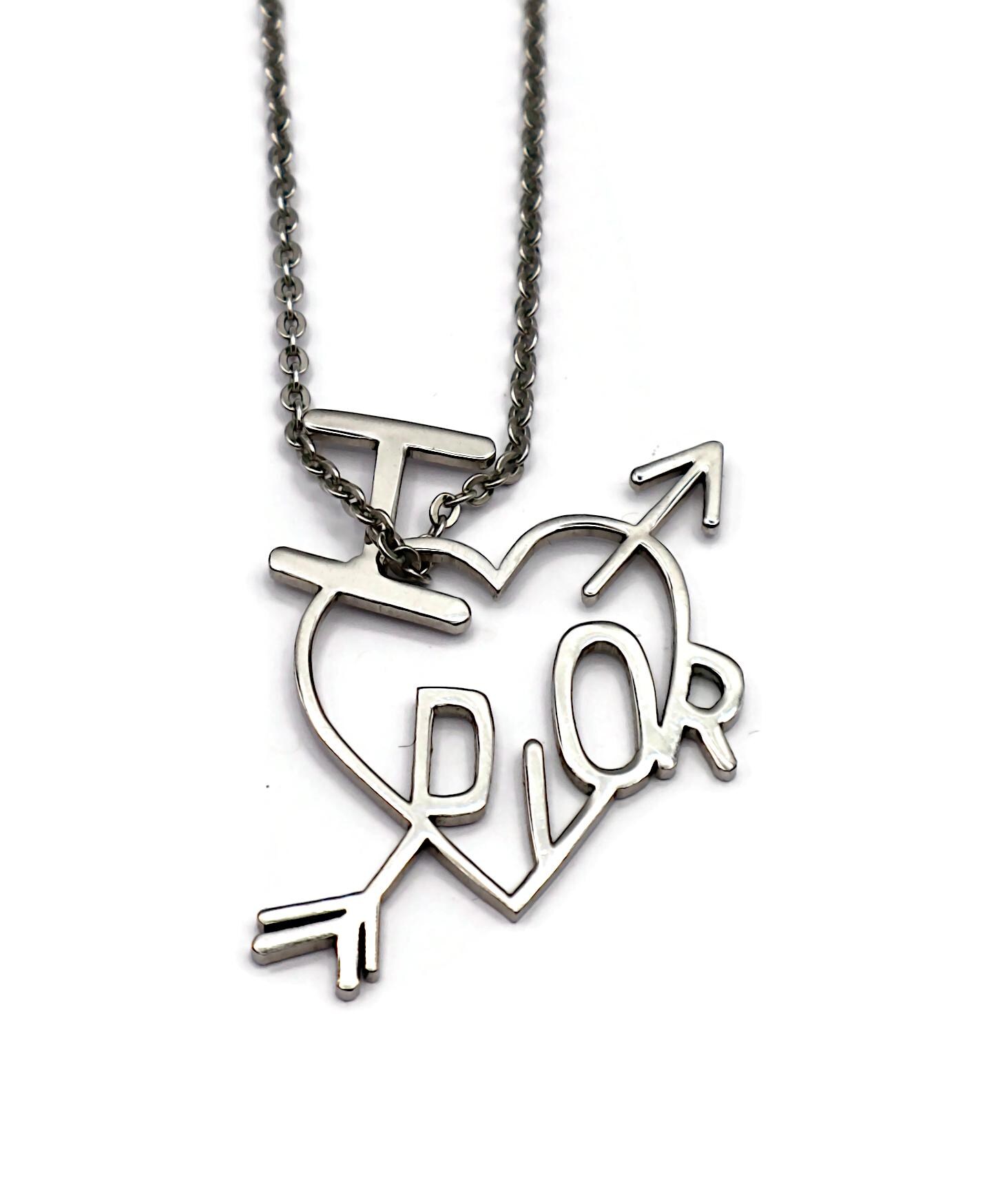 ✨極美品✨♡ Dior ♡ Vintage Heart pierce Vintage NEW Christian Dior HEART Rhinestone Pave 14k Gold