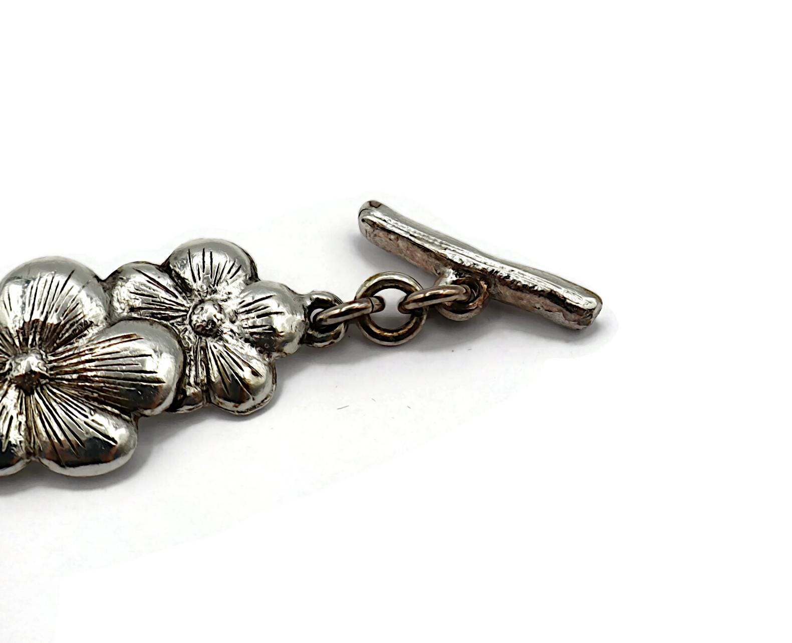 Vintage Silver Tone Resin Flower Necklace Kenzo - Etsy