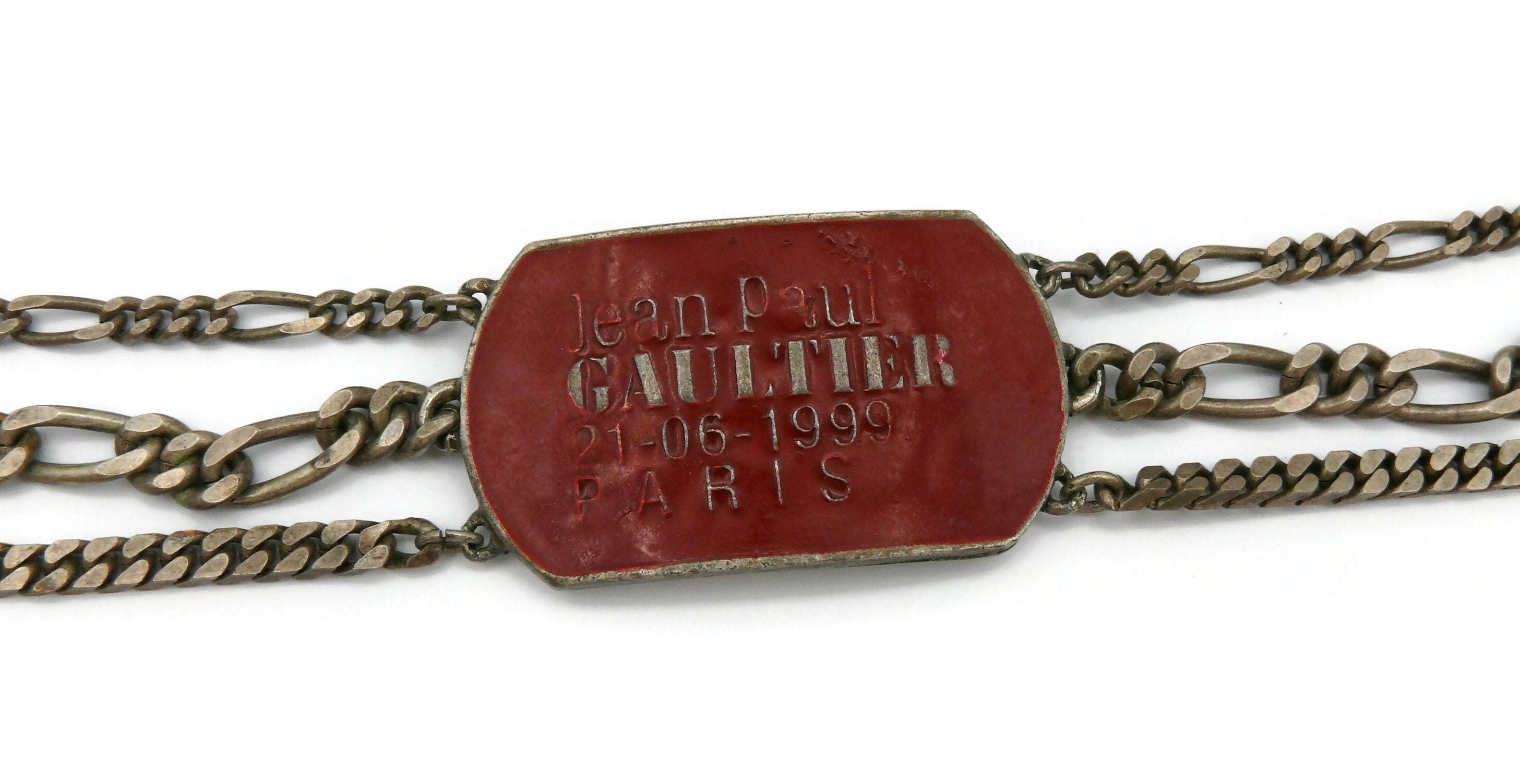 JEAN PAUL GAULTIER * Vintage Id Tag Bracelet - Etsy