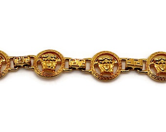 GIANNI VERSACE * Vintage Gold Tone Medusa Bracelet - Etsy