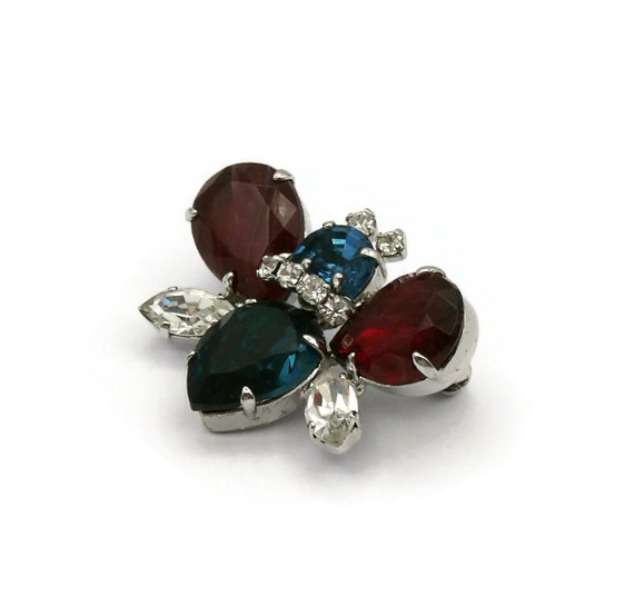 CHRISTIAN DIOR * Vintage Jewelled Butterfly Brooch - image 3