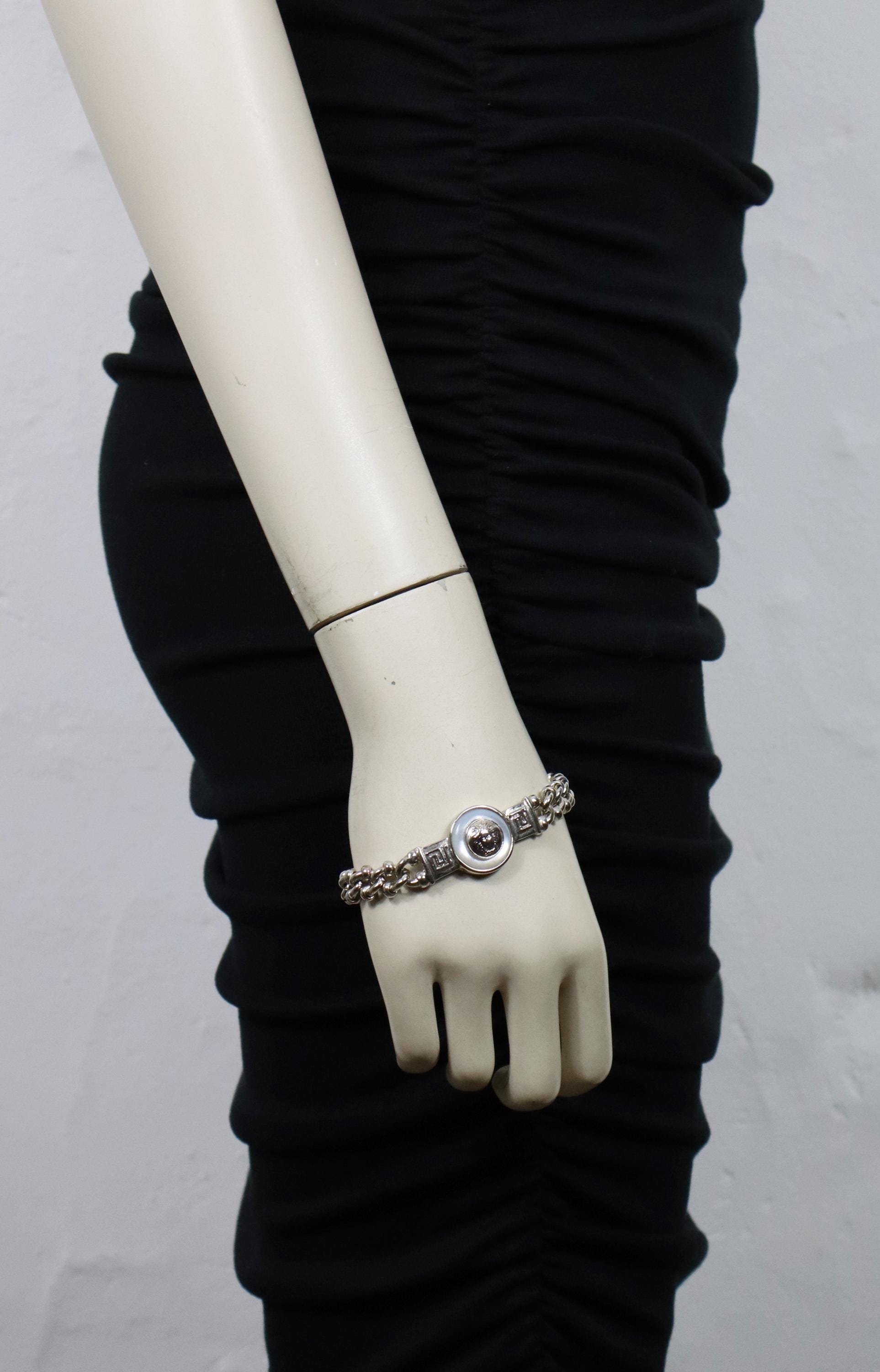 GIANNI VERSACE * Vintage Silver Tone Medusa Chain Bracelet - Etsy