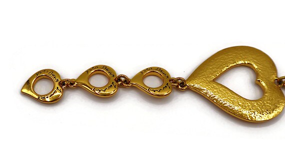 アクセサリー Yves Saint Laurent Heart Gold necklace YVES SAINT LAURENT * Vintage Gold Tone Heart Link Necklace