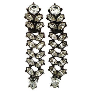 CHRISTIAN DIOR * Vintage Jewelled Dangling Earrings