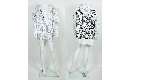 KO and CO * Vintage Cotton Print Hooded Jacket
