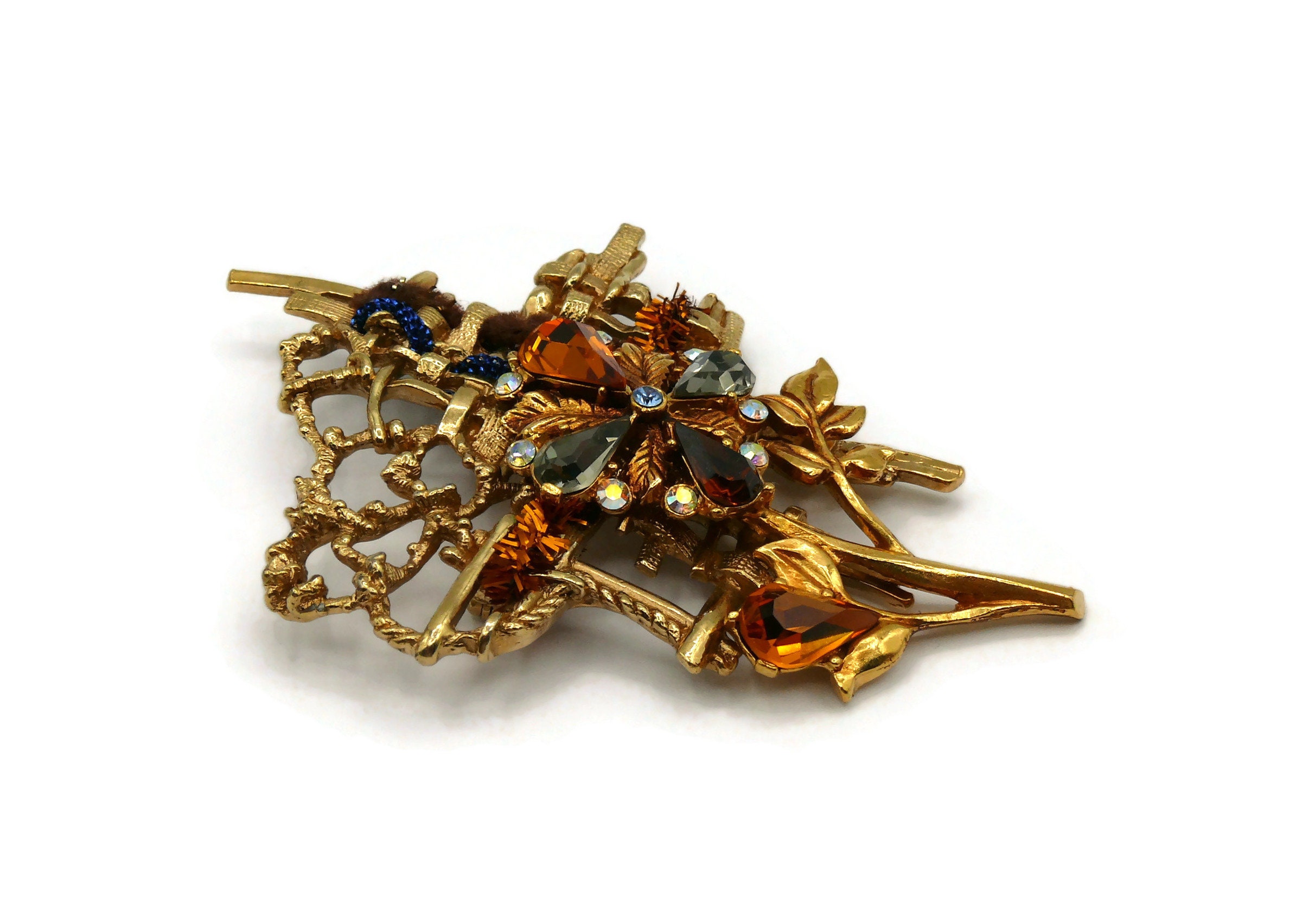 CHRISTIAN LACROIX * ヴィンテージ ジュエルド フローラージュ