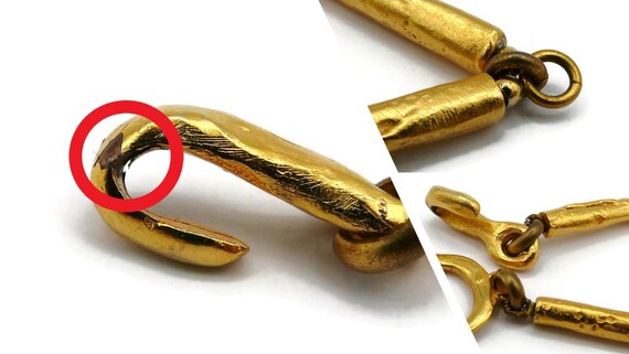 CHRISTIAN LACROIX * Vintage Massive Gold Tone Cross Pendant