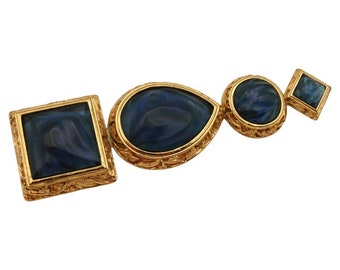 Vintage Massive Gold Tone Brooch Leonard Paris