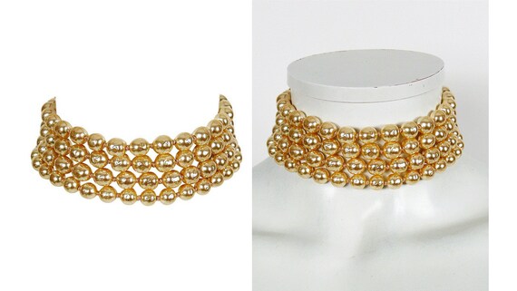 KARL LAGERFELD * Vintage Multi Layer Pearl Choker