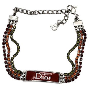 CHRISTIAN DIOR by John Galliano * Vintage Jewelled Rasta Bracelet