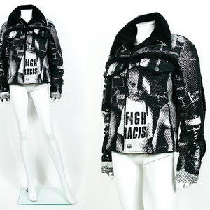 JEAN PAUL GAULTIER * Chaqueta con estampado Vintage Journal Fight Racism