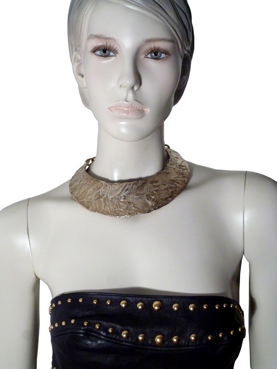 BICHE de BEREヴィンテージ ネックレス ゴールド BICHE DE BERE Paris * Gorgeous Vintage Brutalist Collar