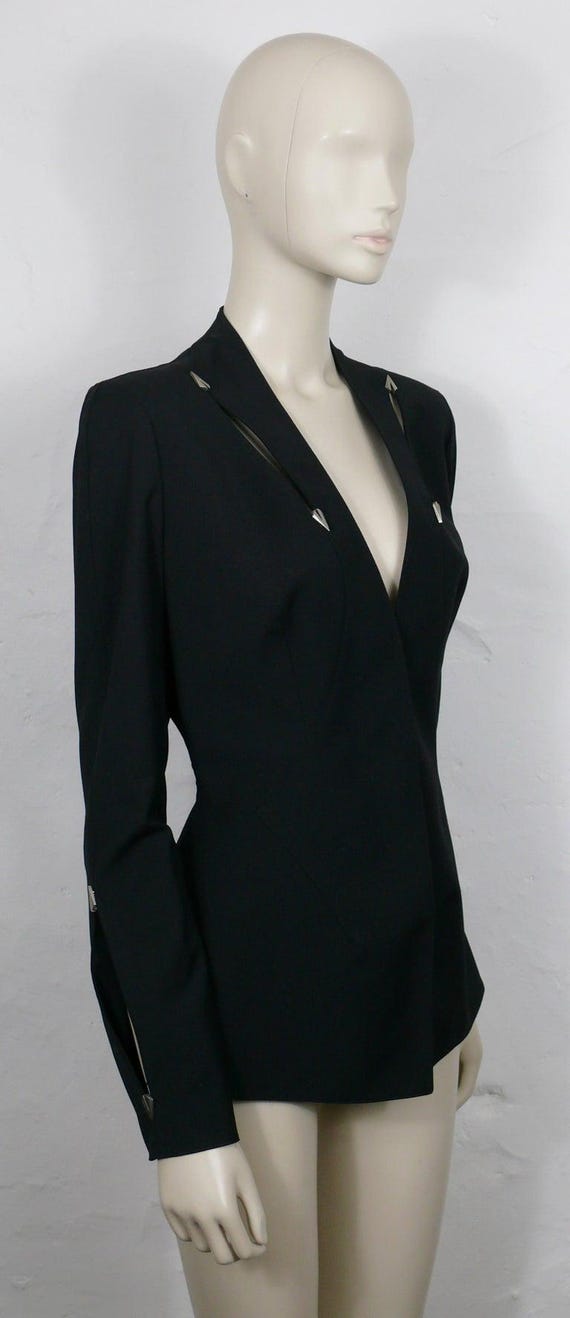 THIERRY MUGLER Couture * Vintage Black Cut Out Jacket - Etsy